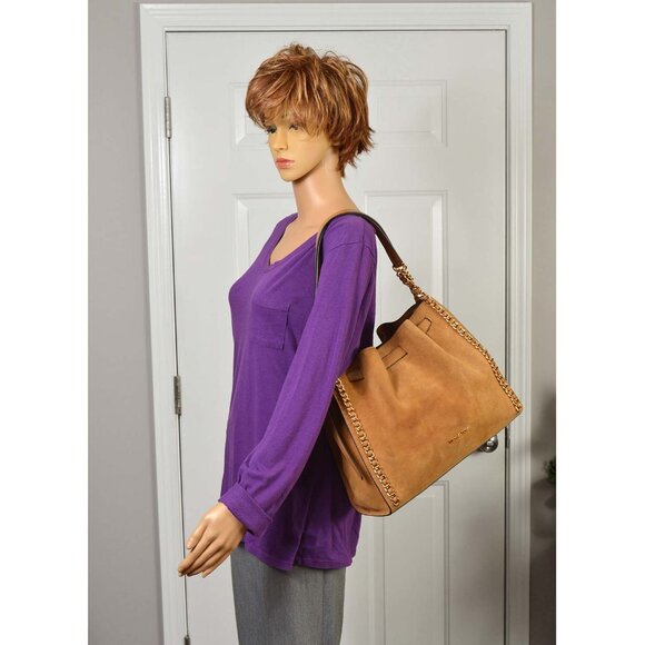 Michael Kors Mina Large Suede Chain Shoulder Bag (Fair Condition) - Picture 16 of 16